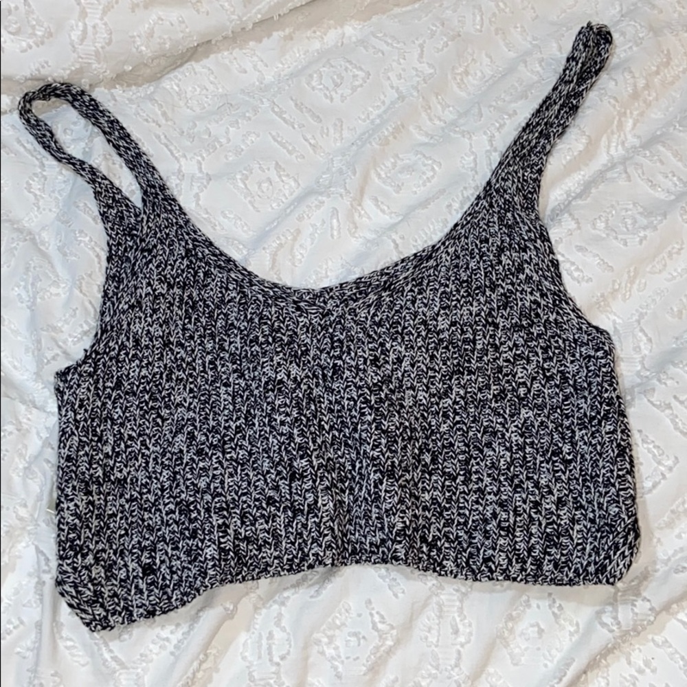 cropped knitted tank